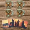 Wholesale 🔥 HiEnd Accents Mesa Southwestern Mug And Cowboy Sunset Coaster 8 PC Set 😀 -HiEnd Accents shop HiEnd Accents Mesa Southwestern Mug and Cowboy Sunset Coaster 8 PC Set