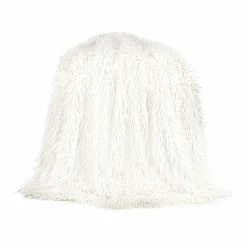 Best deal 🤩 HiEnd Accents Mongolian Faux Fur Throw Blanket, 50"x60" White ✔️ -HiEnd Accents shop HiEnd Accents Mongolian Faux Fur Throw Blanket2C 5022x6022 7