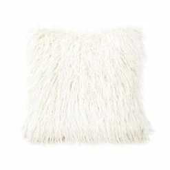 Best Sale 🥰 HiEnd Accents Mongolian Faux Fur Throw Pillow, 18"x18" White ⭐ -HiEnd Accents shop HiEnd Accents Mongolian Faux Fur Throw Pillow2C 1822x1822 4
