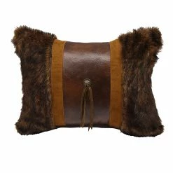 Buy 🔔 HiEnd Accents Multicolor Faux Fur 16-inch X 21-inch Throw Pillow With Concho And Fringe 👏