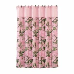 Top 10 🛒 HiEnd Accents Pink Oak Camo Shower Curtain 72 X 72 🎁
