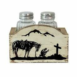 Outlet ⌛ HiEnd Accents Praying Cowboy Design Salt & Pepper (Pair) ✨