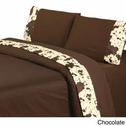 Promo ⭐ HiEnd Accents Printed Cowhide Bed Sheet Set Chocolate 💯 -HiEnd Accents shop HiEnd Accents Printed Cowhide Sheet Set 7a772ba2 771c 4335 bb80 dfed3e36d228