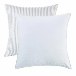 New 💯 HiEnd Accents Reversible Striped And Eyelet Euro Sham ⭐