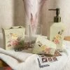 Outlet 🔥 HiEnd Accents Rose Floral 3 Piece Bath Accessory Set 🎁 -HiEnd Accents shop HiEnd Accents Rose Floral 3 Piece Bath Accessory Set