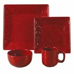 Outlet 👍 HiEnd Accents Savannah Ceramic Dinnerware Set, 16PC Turquoise 😉 -HiEnd Accents shop HiEnd Accents Savannah Ceramic Dinnerware Set2C 16PC 2