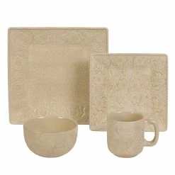Outlet 👍 HiEnd Accents Savannah Ceramic Dinnerware Set, 16PC Turquoise 😉 -HiEnd Accents shop HiEnd Accents Savannah Ceramic Dinnerware Set2C 16PC 3
