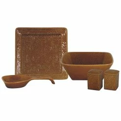 Cheap 👍 HiEnd Accents Savannah Completer Set, 5PC Mustard 🔔 -HiEnd Accents shop HiEnd Accents Savannah Completer Set2C 5PC