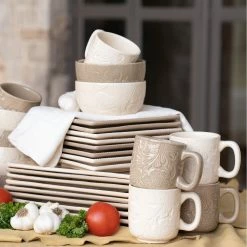 Brand new ⭐ HiEnd Accents Savannah Western Dinnerware & Canister Set, 24PC 🧨 -HiEnd Accents shop HiEnd Accents Savannah Western Dinnerware 26 Canister Set2C 24PC 2