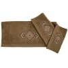 Best Sale 👍 HiEnd Accents Sedona Aztec Embroidered 3 Piece Bath Towel Set, Mocha 🤩