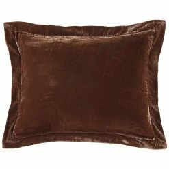 Coupon ๐ HiEnd Accents Stella Faux Silk Velvet Flanged Dutch Euro Pillow, 27"x39" Slate โญ