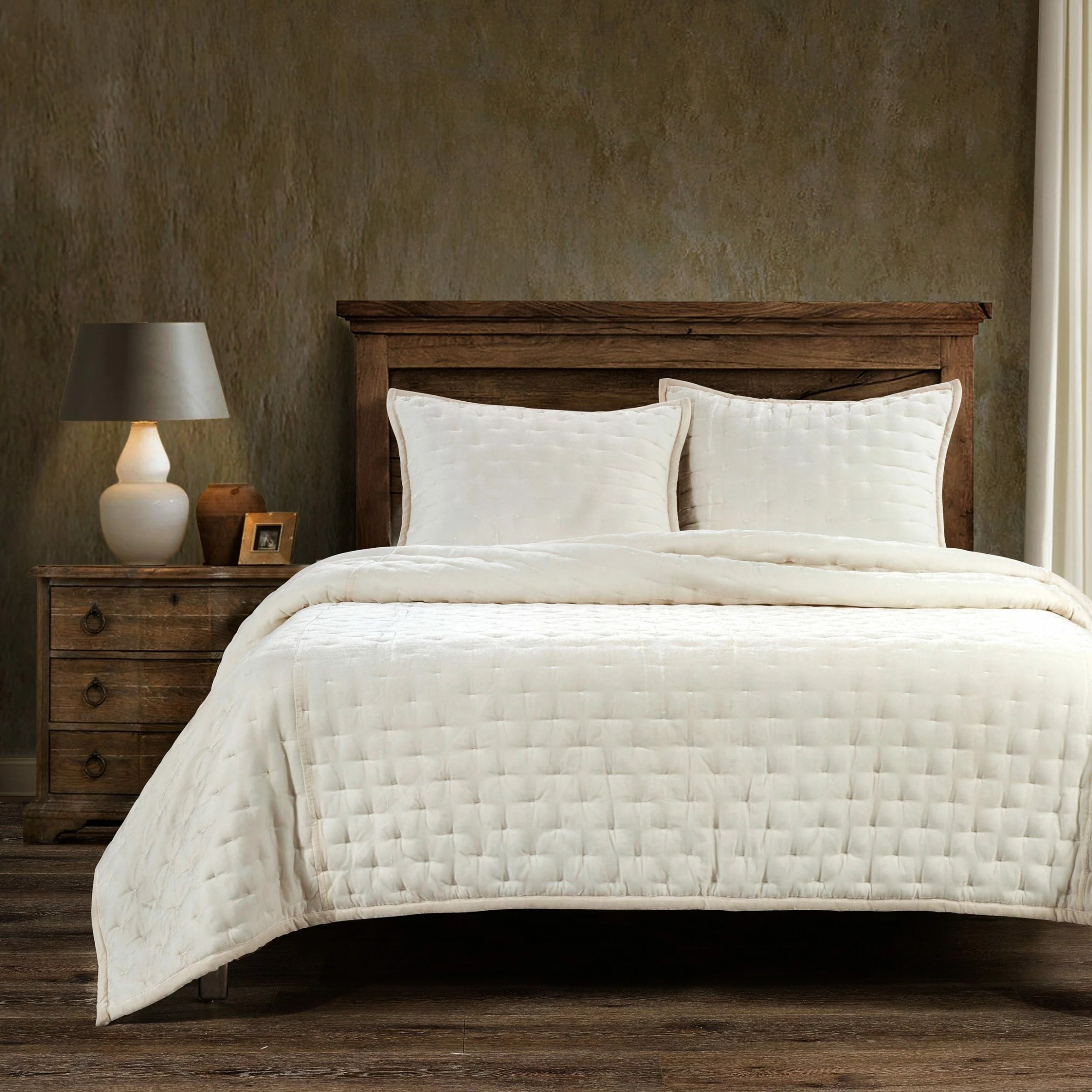 Promo ๐งจ HiEnd Accents Stella Faux Silk Velvet Quilt, 1PC Green Ochre ๐ 17 Promo ๐งจ HiEnd Accents Stella Faux Silk Velvet Quilt, 1PC Green Ochre ๐ - Image 15