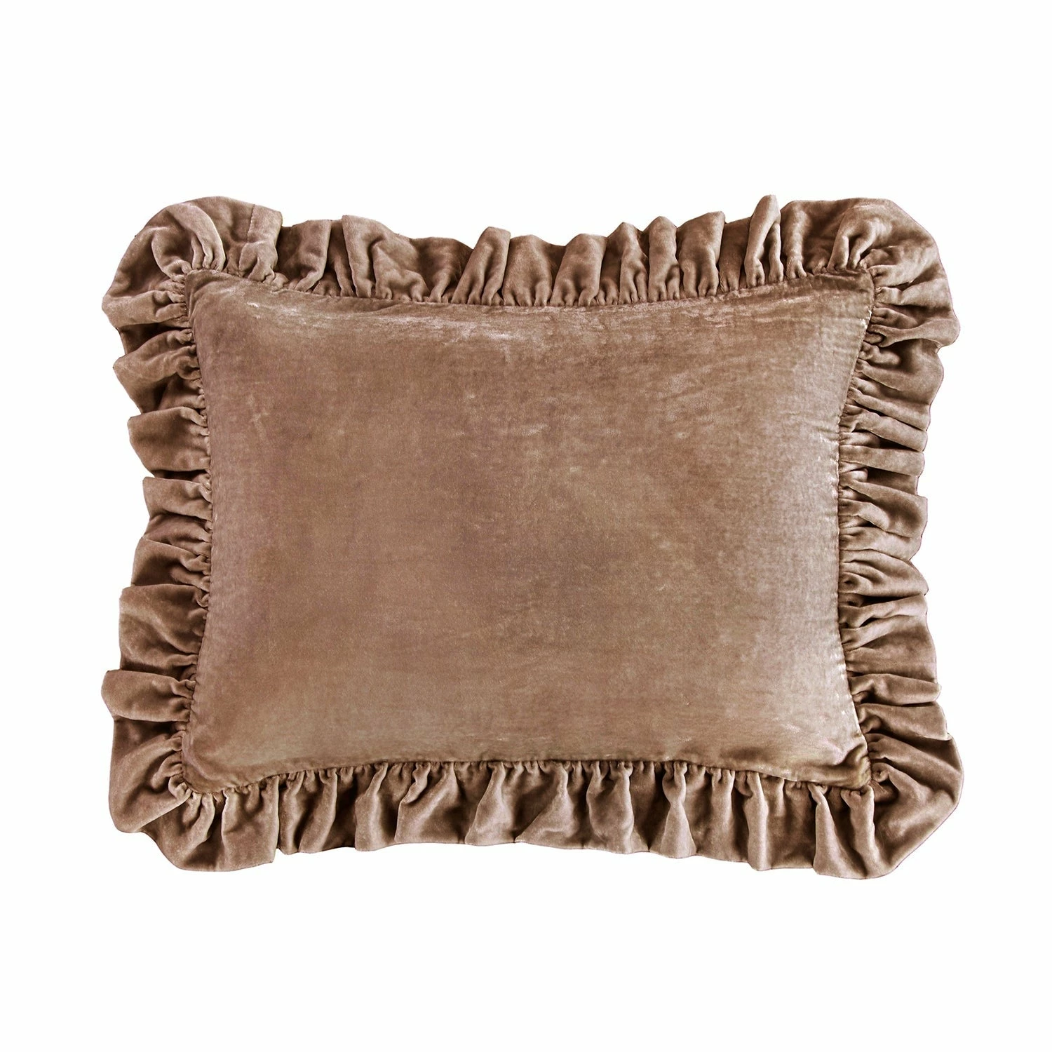 Flash Sale π€© HiEnd Accents Stella Faux Silk Velvet Ruffled Oblong Pillow, 16"x21" Green Ochre βοΈ 6 Flash Sale π€© HiEnd Accents Stella Faux Silk Velvet Ruffled Oblong Pillow, 16"x21" Green Ochre βοΈ - Image 4