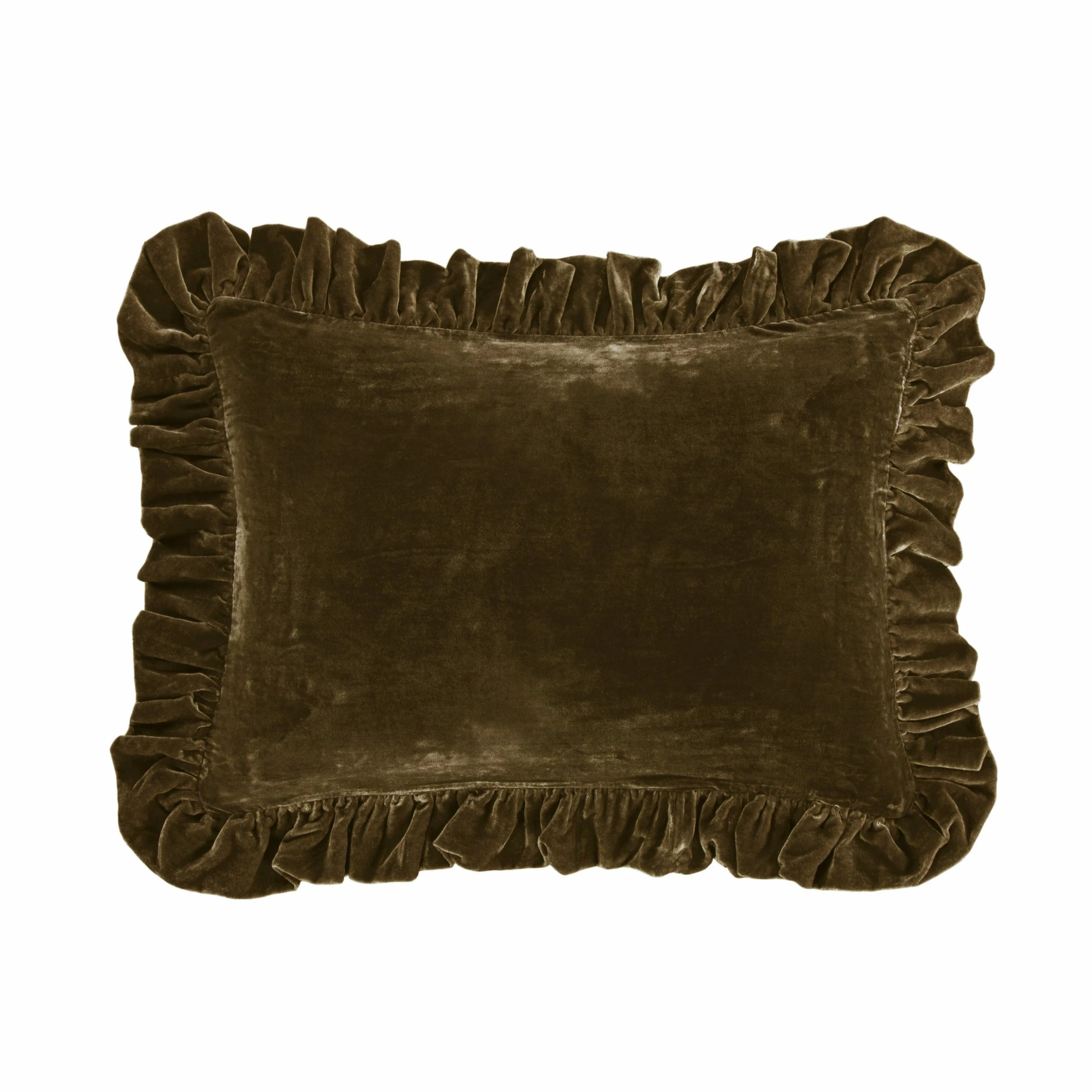 Flash Sale π€© HiEnd Accents Stella Faux Silk Velvet Ruffled Oblong Pillow, 16"x21" Green Ochre βοΈ 7 Flash Sale π€© HiEnd Accents Stella Faux Silk Velvet Ruffled Oblong Pillow, 16"x21" Green Ochre βοΈ - Image 5