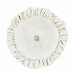 Buy 🛒 HiEnd Accents Stella Faux Silk Velvet Ruffled Round Pillow, 18" Dusty Rose ✔️ -HiEnd Accents shop HiEnd Accents Stella Faux Silk Velvet Ruffled Round Pillow2C 1822 5