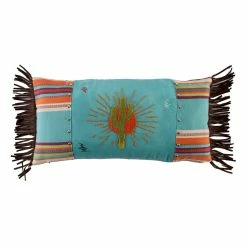 Coupon 🤩 HiEnd Accents Sunburst Pillow With Embroidery Details, 24x12 ❤️