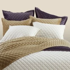 Top 10 🔥 HiEnd Accents Velvet Diamond Quilt Set, 3PC Oatmeal 🧨