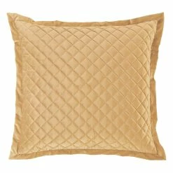 Discount 🛒 HiEnd Accents Velvet Diamond Quilted Euro Sham, 27"x27" Gold 😉 -HiEnd Accents shop HiEnd Accents Velvet Diamond Quilted Euro Sham2C 2722x2722 4