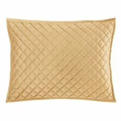 Flash Sale 🎉 HiEnd Accents Velvet Diamond Quilted Pillow Sham Set, 2PC Gold 🎁 -HiEnd Accents shop HiEnd Accents Velvet Diamond Quilted Pillow Sham Set2C 2PC 3