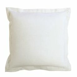 New 😀 HiEnd Accents White Linen Euro Sham ⭐