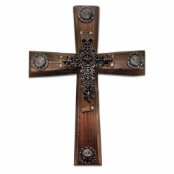 Cheap 💯 HiEnd Accents Wood Cross W/Star Cross Overlay (Ea) 💯
