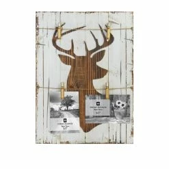 Wholesale 🛒 HiEnd Accents Wooden Picture Holder With Deer Bust 👍