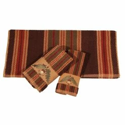 Discount 🧨 Hiend Accents Embroidered Acorn 3-Piece Towel Set Plaid 🔔