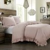 Outlet ✔️ HiEnd Accents Lily Washed Linen Comforter Set, 3PC Light Tan ⌛