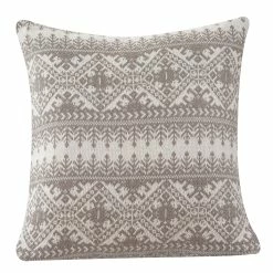 Best reviews of 😀 HiEnd Accents Lodge Fair Isle Knit Euro, 26x26 Taupe 😉