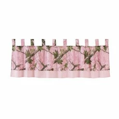 Best Sale ⌛ HiEnd Accents Pink Oak Camo Valance, 84"X18" ⭐