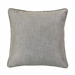 Promo ⌛ HiEnd Accents Carmen Solid Taupe Faux Linen Euro Sham, 27" X 27" 🔔