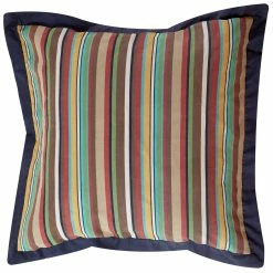 Buy 👍 HiEnd Accents Tammy Stripe Euro Sham , 27x27 🎁