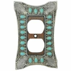 Deals π HiEnd Accents Turquoise Switchplate, Double Rocker π
