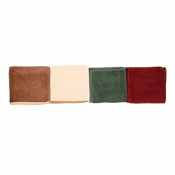 New 🔔 HiEnd Accents Wash Cloth (Set Of 4), 12"X12", 4 Colors - 12" X 12" Cream 🎉